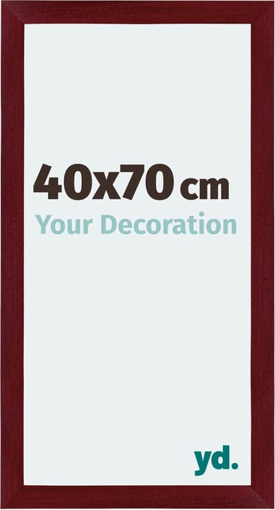 Your Decoration - Fotolijst 40x70 cm - MDF - Wijnrood Geveegd - Mura
