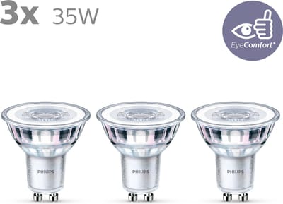 Energiezuinige Philips LED Spot - 35 W - GU10 - warmwit licht - 3 stuks - Bespaar op energiekosten