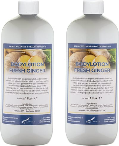 Bodylotion Fresh Ginger 1 Liter - set van 2 stuks