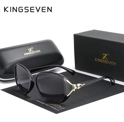 KINGSEVEN Zonnebril 7842 - Zwart-Grijs – Dames - Gepolariseerd - UV400 - Vlinder