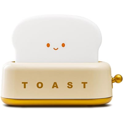 Mini nachtlampjes broodroosterlamp voor kinderen schattige kamerdecoratie voor slaapkamer woonkamer eetkamer bureaublad geel
