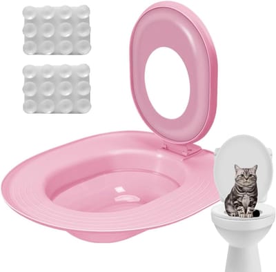 Cat Toilet Trainer, Litter Box Trainer, Reusable Urinal Seat, Pet Care Trainer, Toilet Training Kit, Cat Hygiene Trainer, Toilet Litter Box, Cat Potty Trainer, Pet Toilet Trainer, Litter Box Toilet, C