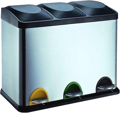 Vuilnisemmer met 3 vakken - 45 liter - Ecol-Trio
