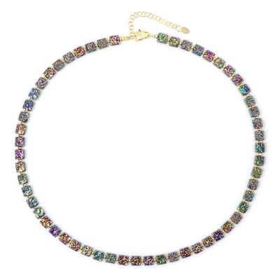Cavill - Zilveren halsketting 925 Sterling verguld met 105 ct Mystieke Hematiet & Gouden Kralen - Verstelbaar 45-50 cm - Elegant & Gefacetteerd