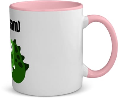 Akyol - krokodil hoofd met eigen naam koffiemok - theemok - roze - Krokodil - krokodillen liefhebbers - iemand die houdt van krokodillen - verjaardag - cadeau - kado - 350 ML inhoud