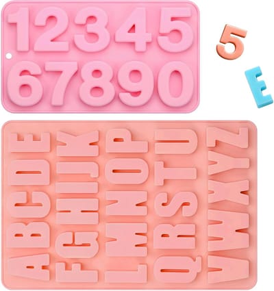 Creatieve Siliconen Bakvormen voor Letters en Cijfers, Perfect voor Feestelijke Gebakjes en Traktaties