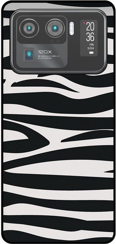 Smartphonica Telefoonhoesje Geschikt voor Xiaomi Mi 11 Ultra met zebra opdruk - TPU backcover case zebra design - Zwart Wit geschikt voor Xiaomi Mi 11 Ultra