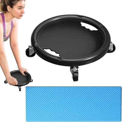 Buikglijbaan Oefening - Buikspierroller - Krachttraining Thuis - Stil & Antislip Ontwerp - 150 kg Belasting - Zwart