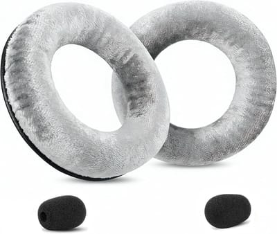 Comfortabele en duurzame vervangende oorkussens voor gaming en audiokoptelefoons, geschikt voor diverse modellen zoals MMX300 en DT880 - Zilver