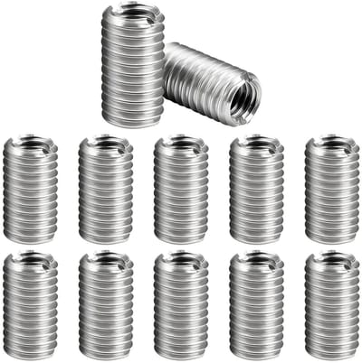 Schroefdraadadapter M8 naar M6, roestvrijstalen draadinzetstukken voor meubels, lampen en reparaties (15 mm)