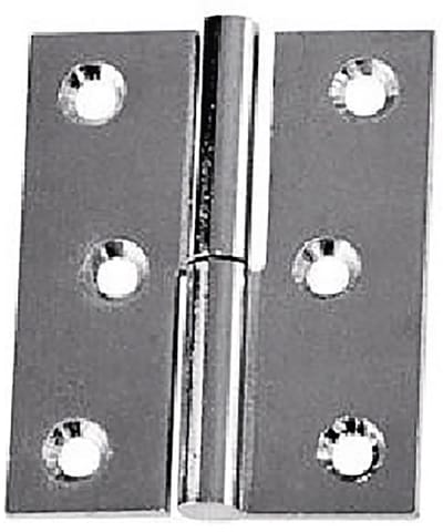 Plastimo Messing Verchroomd Rechts Scharnier 2 Eenheden Zilver 60 x 40 mm
