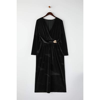 Curve Dames Rechte Maxi Lange Feest Bodycon Jurk Plus size