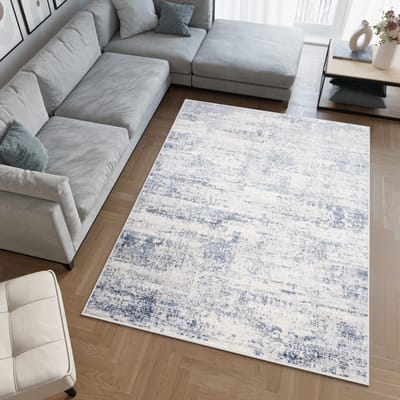 Tapiso Sky Vloerkleed Beige Blauw Woonkamer Modern Tapijt Maat - 80x150