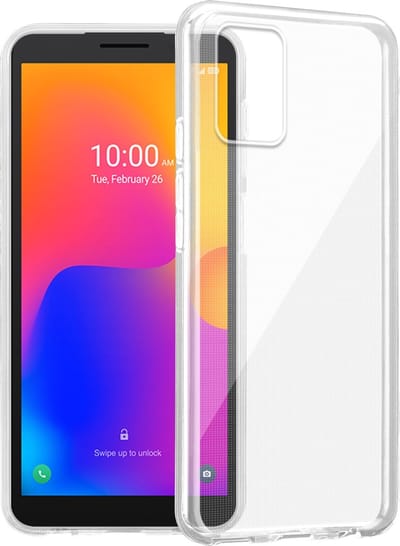 Cadorabo Hoesje geschikt voor Alcatel 1B 2022 in VOLLEDIG TRANSPARANT - Beschermhoes gemaakt van flexibel TPU Silicone Case Cover