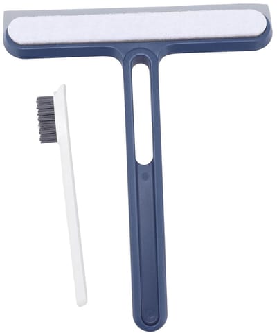 Draagbare Glaswisser - Badkamer Vloerreiniger - Multifunctioneel Reinigen - Antislip Ergonomische Grip - 28 x 24 x 3 cm - Grijs