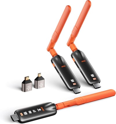 Draadloze HDMI Zender - Video Streamer - Meerdere Schermen - 50 Meter Bereik - 4K Resolutie - Zwart