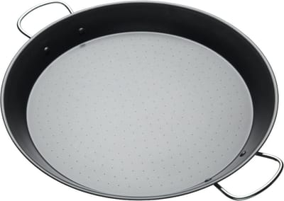 KitchenCraft World Of Flavours Paellapan - 38,5 x 40 x 5 cm Carbon - Zwart