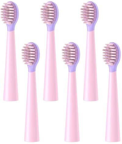 Dailygoods- Borstelkoppen 6 stuks - Reserveborstelkoppen - Compatibel met JTF J60 - Kindvriendelijk ontwerp - Zachte borstelharen - Optimale hygiëne - Opzetborstels