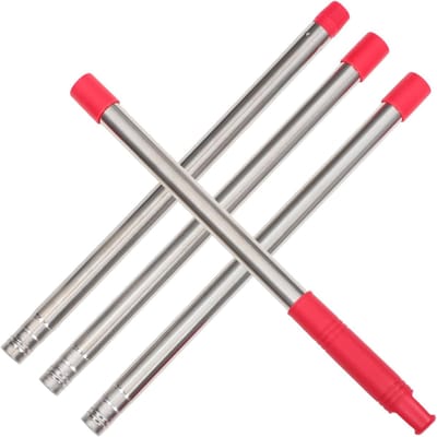 Vervangende Dweilsteel - Bezemsteel - Vloeren Schoonmaken - Roestvrij Staal - 39.5cm - Zilver