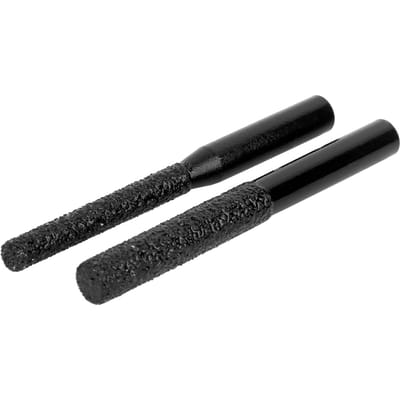 2 Pièces Fraises Diamantées Noires Brasées Queue Droite pour Pierre de Quartz Marbre Couteau de Joint