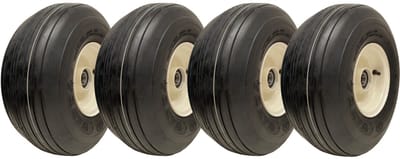15x6.00-6 grasmaaierwielen met meerdere ribben, 6-laags, P508 velg en dop, 25 mm lager (set van 4)
