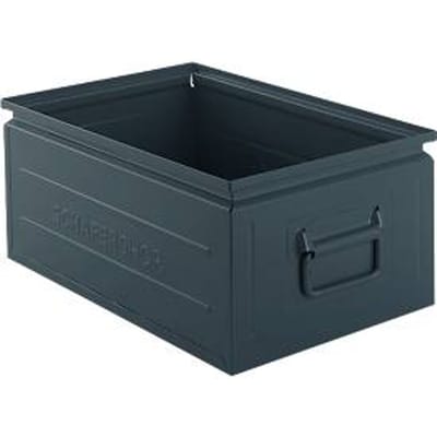 Schäfer Shop Select stapelbak, 25 l, 120 kg, L 478 x B 307 x H 200 mm, staal, RAL 5008 (grijsblauw)