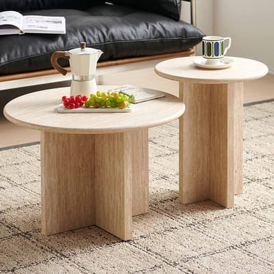 Milton & Oldbrook Salontafel Set Bled Travertinlook