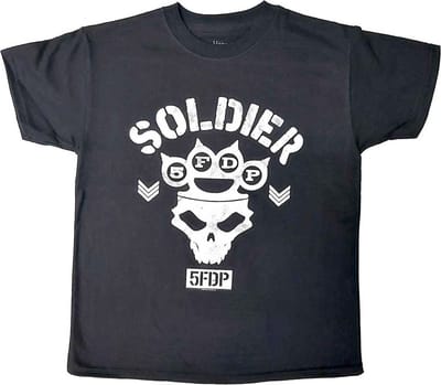 Five Finger Death Punch - Soldier Kinder T-shirt - Kids tm 8 jaar - Zwart