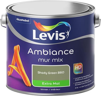 Levis - Ambiance Mur Extra Mat Mix - Shady Green B60 - Mengverf - 2,5 L