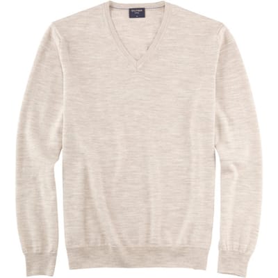 Olymp Casual Trui Wol Beige - Maat 3XL - Heren - Pullovers