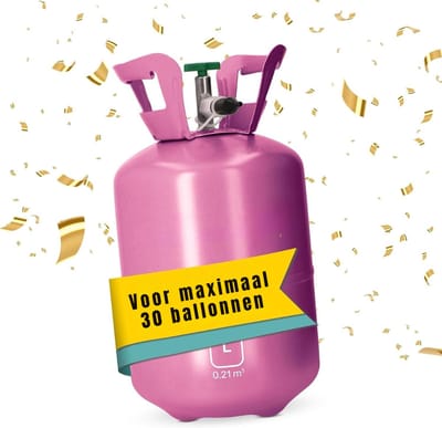 AHD® Helium Tank voor Ballonnen - Helium Tank - 30 ballonnen - Roze - 20cm x 20cm x 38cm; 2.1 kg