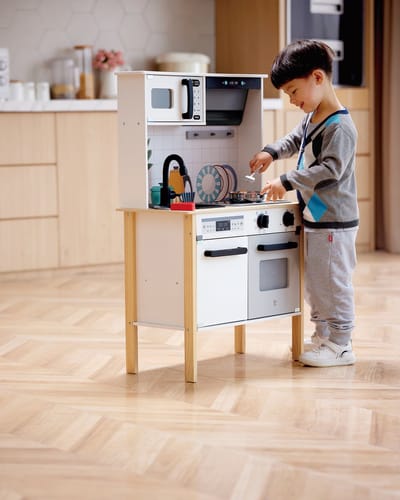 Hape Moderne Smart Speelkeuken - Interactief Keukenspeelgoed met Licht en Geluid, 3 Jaar+