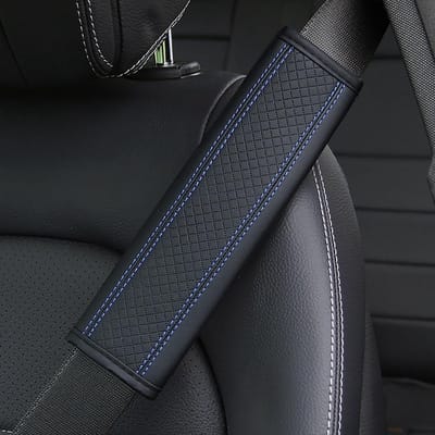 Autogordelpads - Gordelhoezen - Comfortabel Rijden - Zachte Schouderbescherming - 23 x 65 cm - Zwartblauw