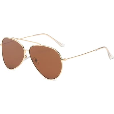 Nouveaux Lunettes de Soleil Métal Concave Style Pilote Hommes Femmes Mode Protection UV Conduite Double Pont