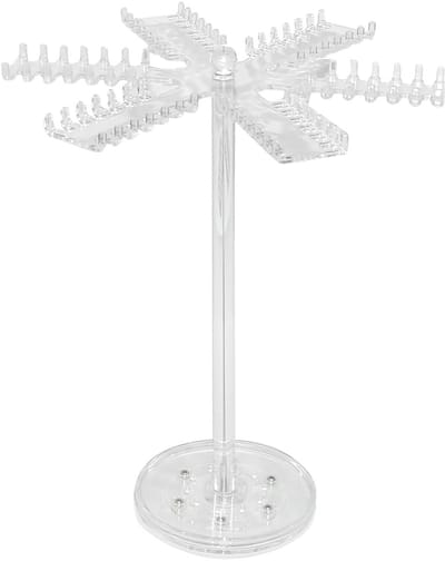 Dailygoods- Kettingstandaard 360° draaibaar - Sieradendisplay met 84 haken - Transparant acryl - Eenvoudige opslag - Stevig ontwerp - Handige toegang - Sieradenstandaard