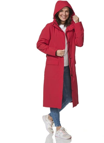 Happy Rainy Days Lange Regenjas Dames Rome Rood