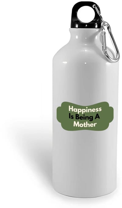 Hacebo® - happiness is being a mother waterfles - Moeder - de liefste moeder - Moeder cadeautjes - moederdag - verjaardag - geschenk - kado - water fles - 400ML