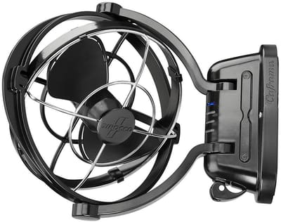 Ventilator 7 inch 3 Snelheden 12-24V voor Boot en Camper - Zwart