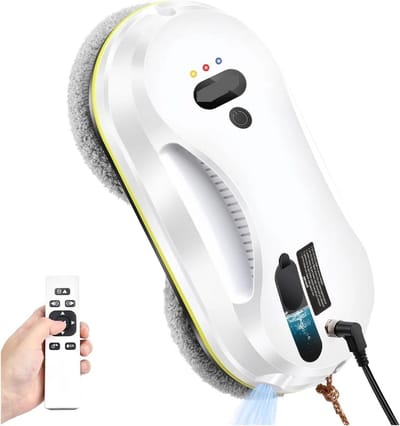 Ramen Schoonmaakrobot - Glazenwasser - Automatisch Ramen Wassen - Met Watersproeier - 29.5 cm - Wit