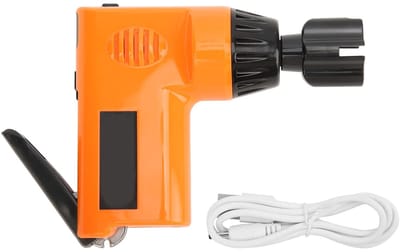 Allecto - Multifunctionele Elektrische Gitaar Snarenwinder - Snijfunctie - Geschikt voor Gitaar Mandoline Ukulele - Oranje - Snarenwinder - Accesso...