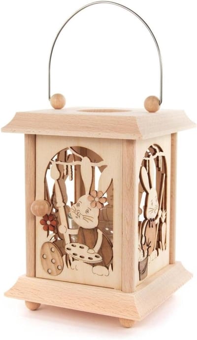 Houten Lantaarn - Windlicht Decoratie - Gezellige Sfeer Creëren - Echt Handwerk - 12 x 17 x 12 cm