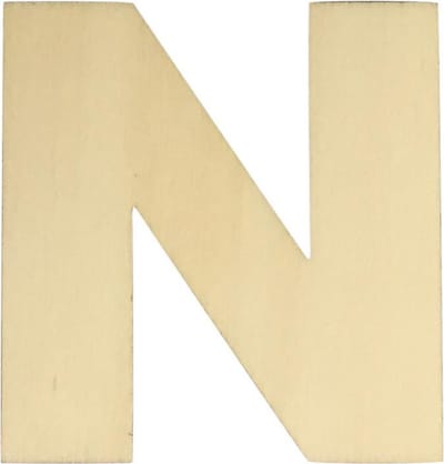 Houten Plakletter N | 8 cm