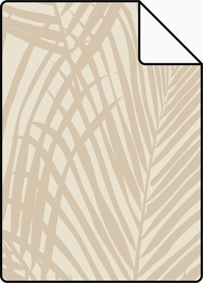 Proefstaal ESTAhome behang palmbladeren lichtbeige - 26.5 x 21 cm - 139430-S