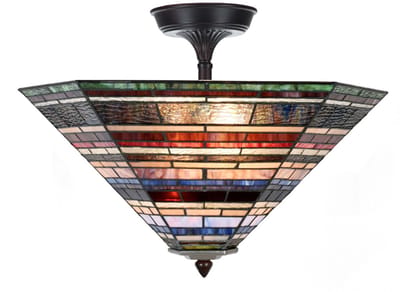 Tiffany Verlengde Plafonnière Industrial large - Art Deco Trade