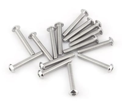 Set van 300 M3 Platte Hoofd Schroeven en Moeren Assortiment voor RVS Schroeven en Bevestigingsmaterialen