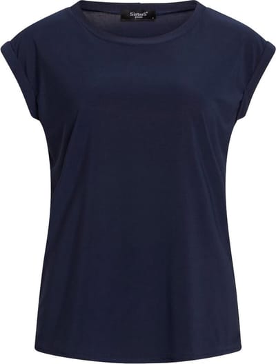 SISTERS POINT Low-a - Dames T-shirt - Navy - Maat S