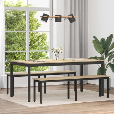 vidaXL - Eettafels - 180 - x - 90 - x - 75 - cm - Bewerkt - hout - Rechthoekig