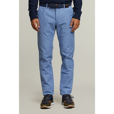 River Woods Slim Fit Cotton Chino Blue Jay Size: 38 | Chinos Outlet | Heren | Blauw