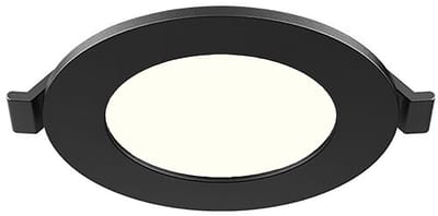 LED Downlight Inbouwspot - Kingtron Thin - 3W 220lm 120° Bundelhoek - Natuurlijk Wit 4000K - IP40 - Rond - Zwart - Ø85mm Buitenmaat - Ø70mm Zaagmaat