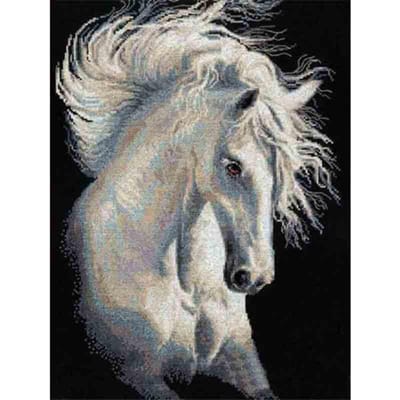 Diamant broderie animal point de croix bricolage diamant peinture cheval série décoration de la maison 20X30CM gray